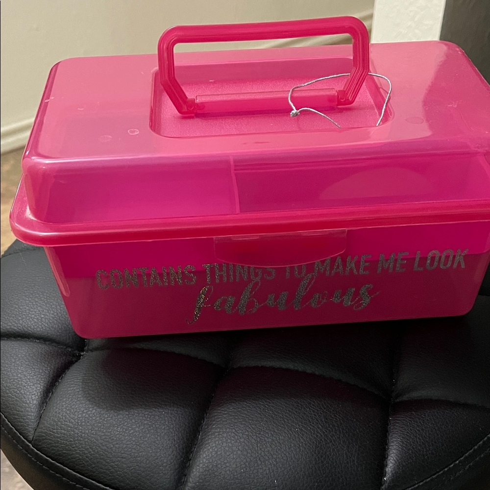 Pink Storage Box with Handle